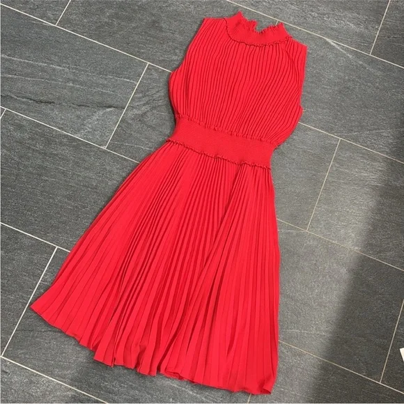 Nanette Lepore Red Sleeveless Midi Dress - Picture 1 of 5